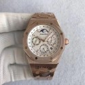 Replica Audemars Piguet Royal Oak Perpetual Calendar 41MM 26574OR.OO.1220OR.01 JF Rose Gold Silver Dial Swiss 5134