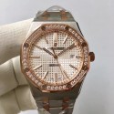 Replica Audemars Piguet Royal Oak 15400 JF Stainless Steel & Diamonds Silver Dial Swiss 3120