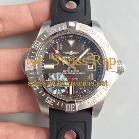 Replica Breitling Avenger II Seawolf A1733110/F563/152S GF Stainless Steel Anthracite Dial Swiss 2836-2