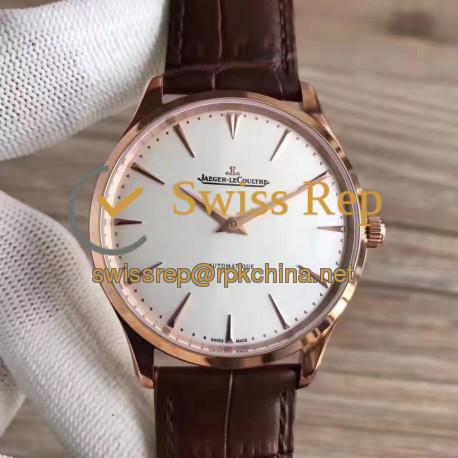 Replica Jaeger-LeCoultre Master Ultra Thin 41 1332511 N Rose Gold Silver Dial M9015