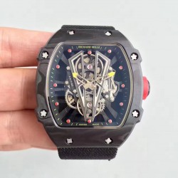 RM27-03 Rafael Nadal KLF Forged Carbon Black Skeleton Dial M9015