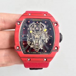 RM27-03 Rafael Nadal KLF Red Forged Carbon Black Skeleton Dial M9015