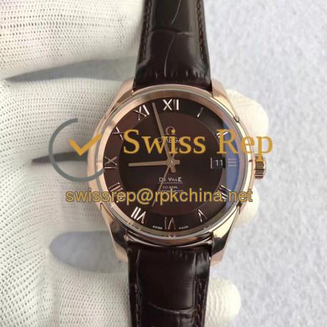 Replica Omega De Ville Co-Axial 41MM 431.53.41.21.13.001 XF Rose Gold Chocolate Dial Swiss 8501