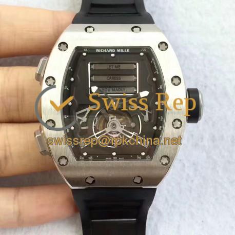 Replica Richard Mille RM69 Erotic Tourbillon KV Titanium Black Dial Swiss Caliber RM69