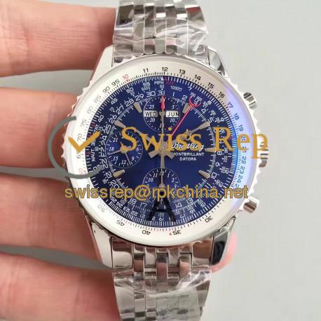 Replica Breitling Navitimer Montbrillant Datora A21330 JF Stainless Steel Blue Dial Swiss 7750