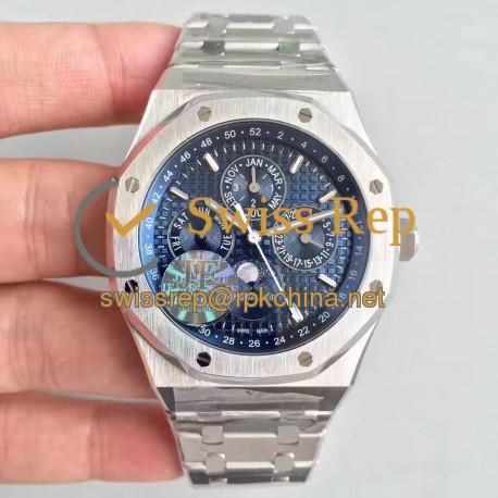 Replica Audemars Piguet Royal Oak Perpetual Calendar 41MM 26574ST.OO.1220ST.02 JF Stainless Steel Blue Dial Swiss 5134