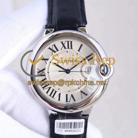 Replica Ballon Bleu De Cartier 42MM W6901351 V9 Stainless Steel Silver Dial Swiss 2688-2