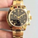 Replica Rolex Daytona Cosmograph 116508 JH Yellow Gold Black Dial Dial Swiss 4130 Run 6@SEC