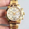 Replica Rolex Daytona Cosmograph 116508 JH Yellow Gold White Dial Dial Swiss 4130 Run 6@SEC