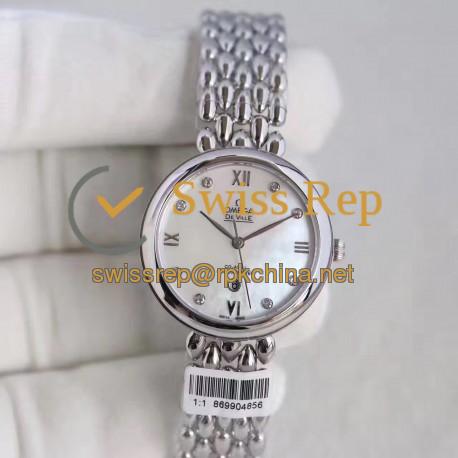 Replica Omega De Ville Dewdrop 424.50.33.20.05.002 XF Stainless Steel Mother Of Pearl Dial Swiss 8520