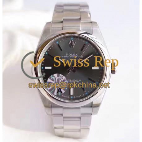 Replica Rolex Oyster Perpetual 39 114300 JF Stainless Steel Anthracite Dial Swiss 3132