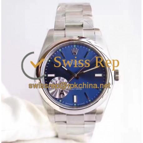 Replica Rolex Oyster Perpetual 39 114300 JF Stainless Steel Blue Dial Swiss 3132