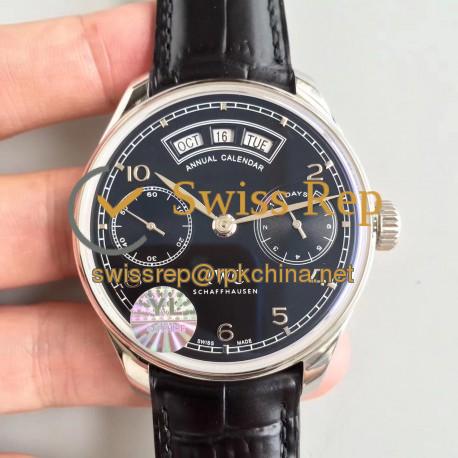 Replica IWC Portugieser Annual Calendar IW503502 YL Stainless Steel Black Dial Swiss 52850