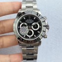 Replica Rolex Daytona Cosmograph 116500LN JF Stainless Steel Black Dial Swiss 7750 Run 6@SEC