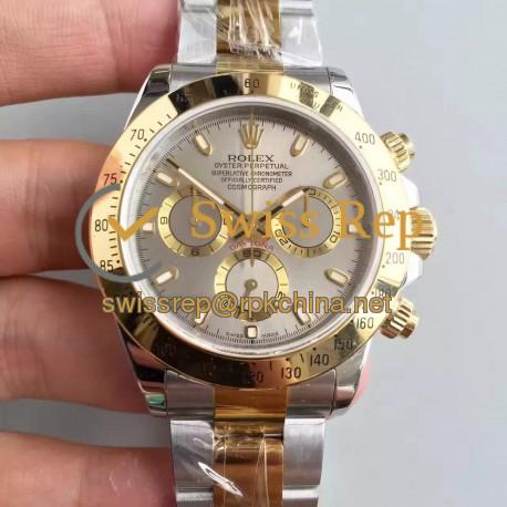 Replica Rolex Daytona Cosmograph 116503 JF Stainless Steel & Yellow Gold Grey Dial Swiss 7750 Run 6@SEC