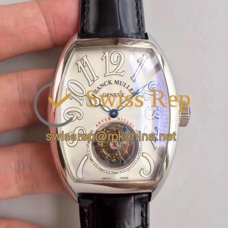 Replica Franck Muller Cintree Curvex Imperial Tourbillon 8880 T LH Stainless Steel White Dial Swiss Tourbillon