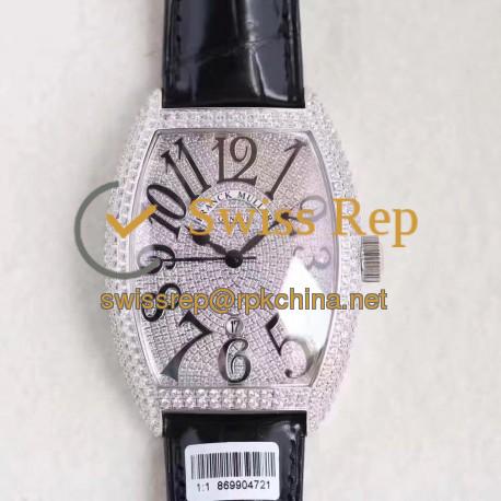 Replica Franck Muller 7880 SC DT ZX Stainless Steel & Diamonds Diamond Dial Swiss 2824-2