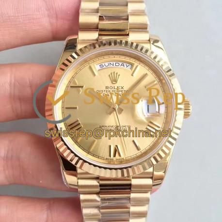 Replica Rolex Day-Date 40 228238 N Yellow Gold Champagne Dial Swiss 3255