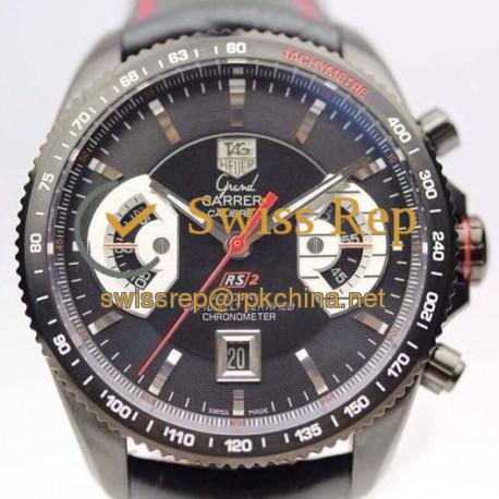 Replica Tag Heuer Grand Carrera Calibre 17 RS2 Titanium Black Dial Swiss 7750