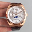 Replica Vacheron Constantin Overseas Ultra Thin Perpetual Calendar 4300V/120G-B102 BF Rose Gold Silver Dial Swiss 1120 QP