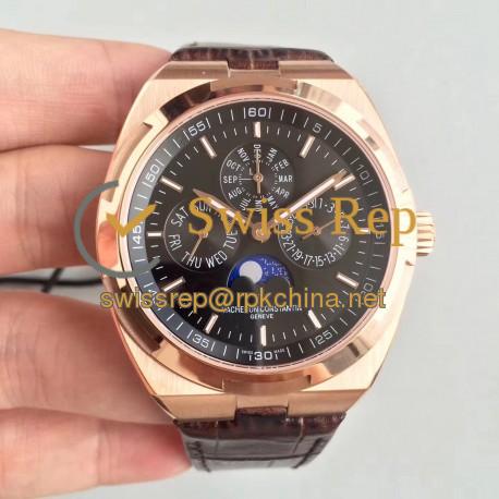 Replica Vacheron Constantin Overseas Ultra Thin Perpetual Calendar 4300V/120G-B102 BF Rose Gold Black Dial Swiss 1120 QP