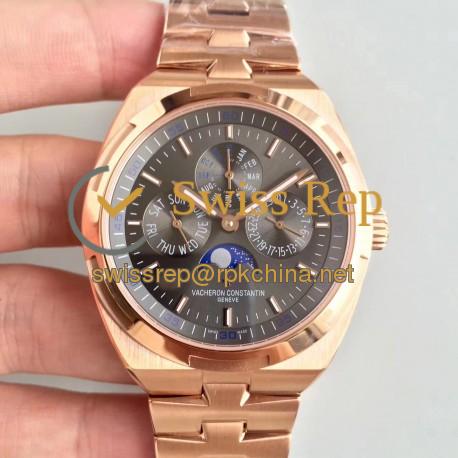 Replica Vacheron Constantin Overseas Ultra Thin Perpetual Calendar 4300V/120G-B102 BF Rose Gold Anthracite Dial Swiss 1120 QP