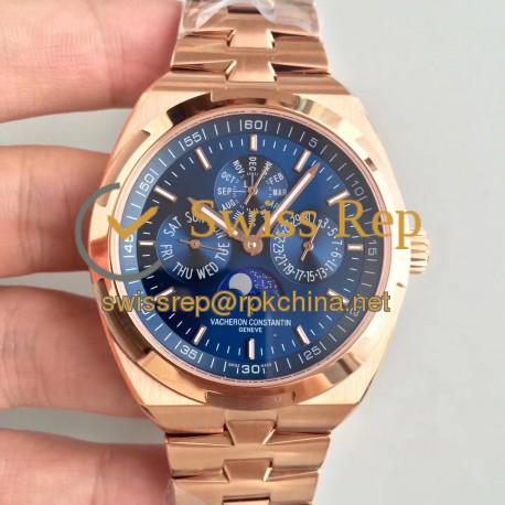 Replica Vacheron Constantin Overseas Ultra Thin Perpetual Calendar 4300V/120G-B102 BF Rose Gold Blue Dial Swiss 1120 QP