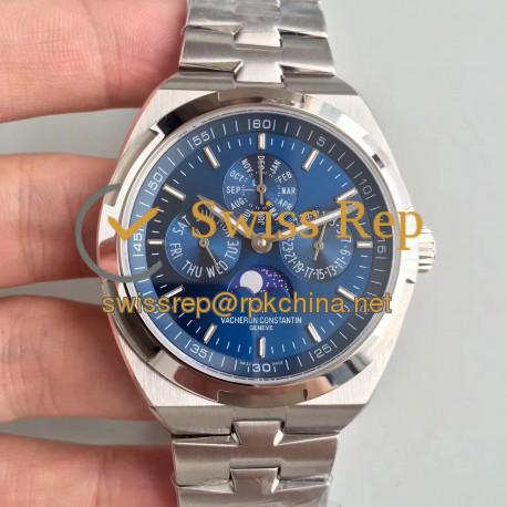 Replica Vacheron Constantin Overseas Ultra Thin Perpetual Calendar 4300V/120G-B102 BF Stainless Steel Blue Dial Swiss 1120 QP