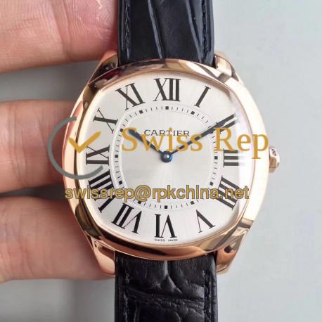 Replica Drive de Cartier Extra-Flat WGNM0006 N Rose Gold Silver Dial Swiss 2824-2