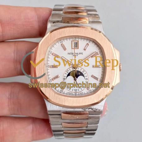 Replica Patek Philippe Nautilus 5726/1A-001 N Rose Gold & Stainless Steel White Dial Swiss 324 S QA LU 24H/303