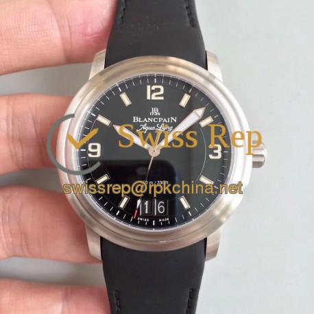 Replica Blancpain Leman Aqua Lung Grande Date 2850B-1130A-64B HG Stainless Steel Black Dial Swiss 6950