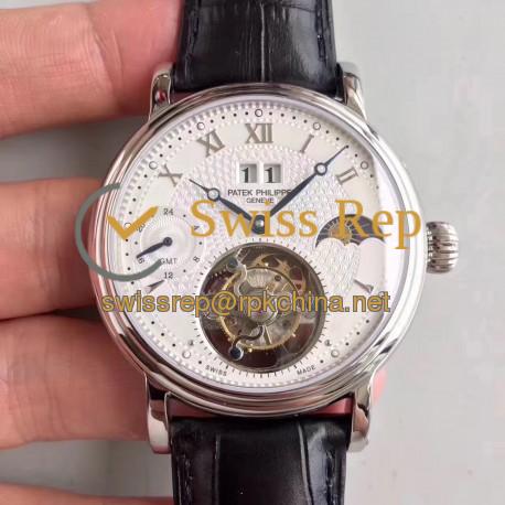 Replica Patek Philippe Grand Complication Tourbillon N Stainless Steel White Dial Swiss Tourbillon