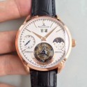 Replica Jaeger-LeCoultre Master Grande Tradition Tourbillon N Rose Gold White Dial Swiss Tourbillon