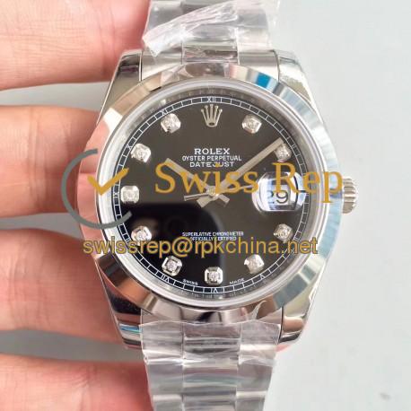 Replica Rolex Datejust II 126300 41MM N Stainless Steel Black Dial Swiss 3235