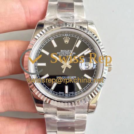 Replica Rolex Datejust II 126334 41MM N Stainless Steel Black Dial Swiss 3235