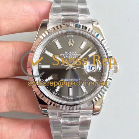 Replica Rolex Datejust II 126334 41MM N Stainless Steel Anthracite Dial Swiss 3235