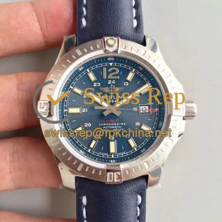 Replica Breitling Colt Automatic 44MM A7438811/C907-105X GF Stainless Steel Blue Dial Swiss 2824-2