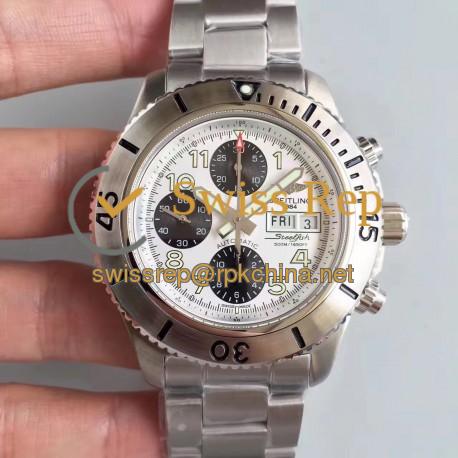 Replica Breitling Superocean Chronograph Steelfish A13341C3.G782.162A GF Stainless Steel White Dial Swiss 7750