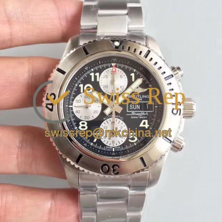 Replica Breitling Superocean Chronograph Steelfish A13341C3/BD19/162A GF Stainless Steel Black Dial Swiss 7750