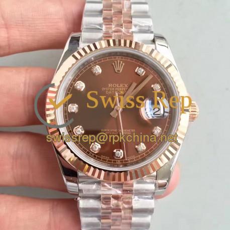 Replica Rolex Datejust II 116333 41MM N Stainless Steel & Rose Gold Chocolate Dial Swiss 3235