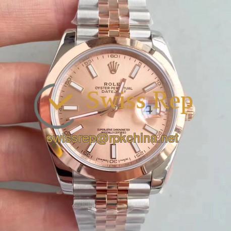 Replica Rolex Datejust II 116333 41MM N Stainless Steel & Rose Gold Rose Gold Dial Swiss 3235