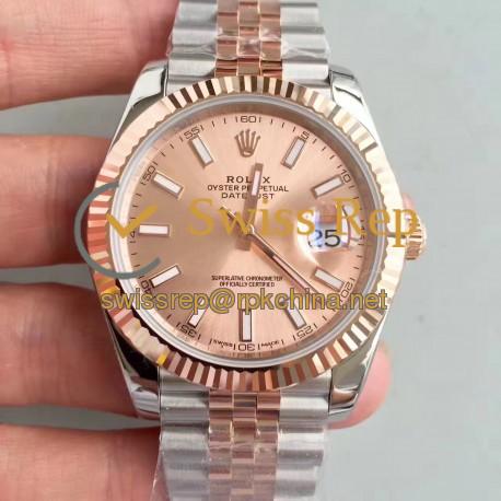 Replica Rolex Datejust II 116333 41MM N Stainless Steel & Rose Gold Rose Gold Dial Swiss 3235