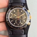 Replica Rolex Daytona Cosmograph Kravitz Design LK 01 RL Ceramic Black Dial Swiss 4130 Run 6@SEC