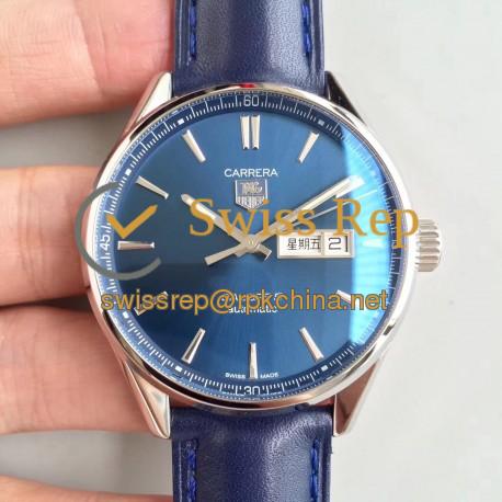 Replica Tag Heuer Carrera Calibre 5 Day-Date 41MM WAR201E.FC6292 HBB V6 Stainless Steel Blue Dial Swiss Calibre 5