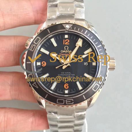 Replica Omega Seamaster Planet Ocean 600M 45.5MM 232.30.46.21.01.003 OM Stainless Steel Black Dial Swiss 8500