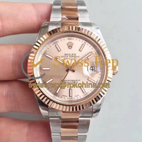 Replica Rolex Datejust II 116333 41MM EW Stainless Steel & Rose Gold Rose Gold Dial Swiss 3136