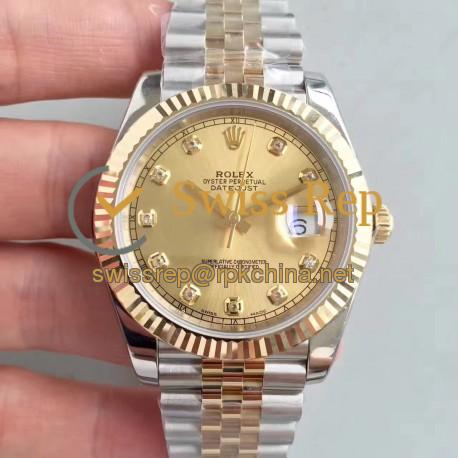 Replica Rolex Datejust II 116333 41MM EW Stainless Steel & Yellow Gold Champagne Dial Swiss 3136