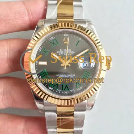 Replica Rolex Datejust II 116333 41MM EW Stainless Steel & Yellow Gold Anthracite Dial Swiss 3136