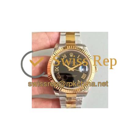 Replica Rolex Datejust II 116333 41MM EW Stainless Steel & Yellow Gold Black Dial Swiss 3136