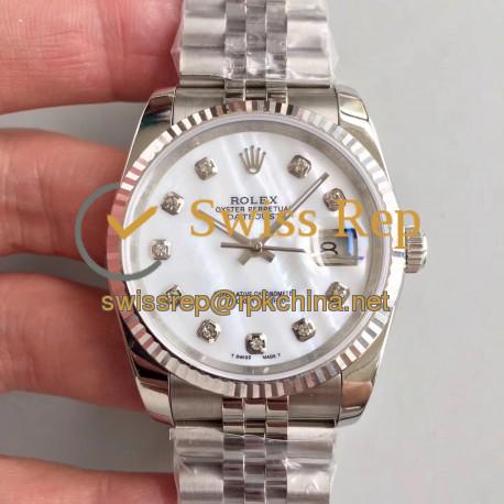 Replica Rolex Datejust 36MM 116234 MIT Stainless Steel 904L Mother Of Pearl Dial Swiss 3135